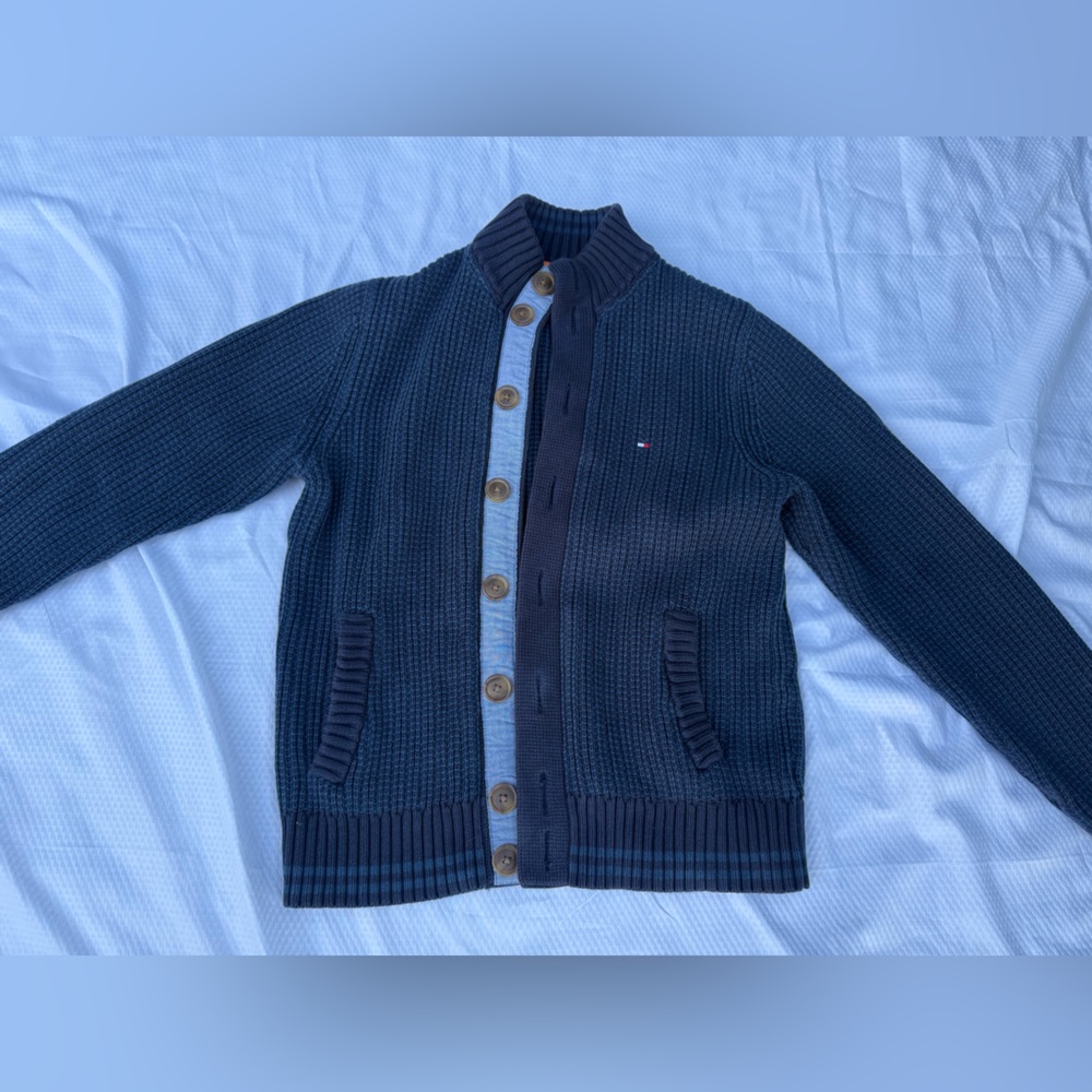 Tommy Hilfiger Dark Blue Cardigan Sweater